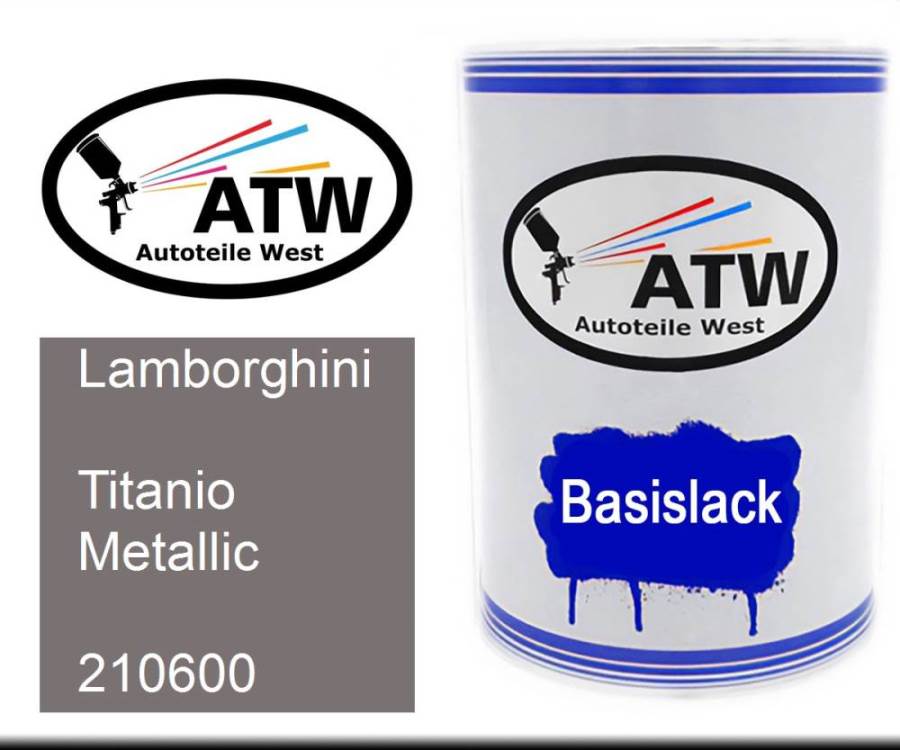 Lamborghini, Titanio Metallic, 210600: 500ml Lackdose, von ATW Autoteile West.